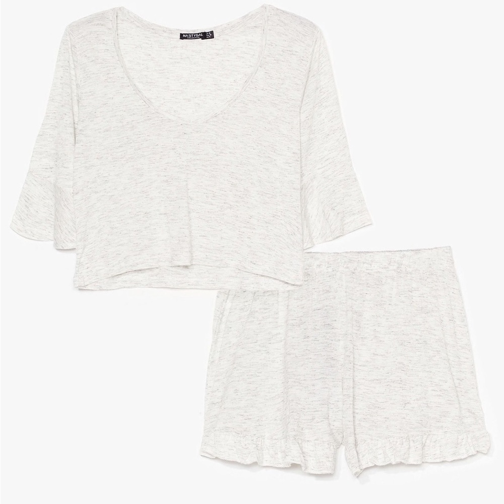 NWT Nasty Gal Frill Lounge Set